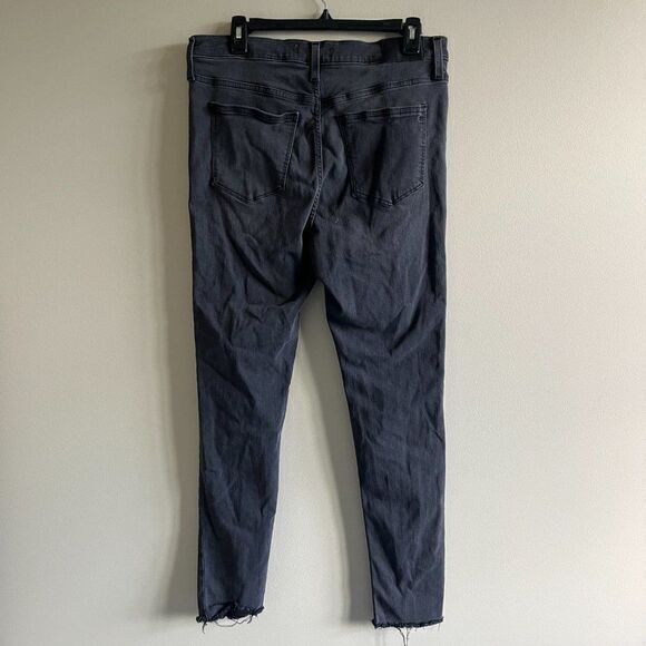 MADEWELL "9" MID-RISE SKINNY" Distressed Jeans w/Raw Hem In "SLATER" Size 31 - Picture 6 of 10